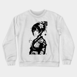 Anime Girl With Kimono 05 Crewneck Sweatshirt